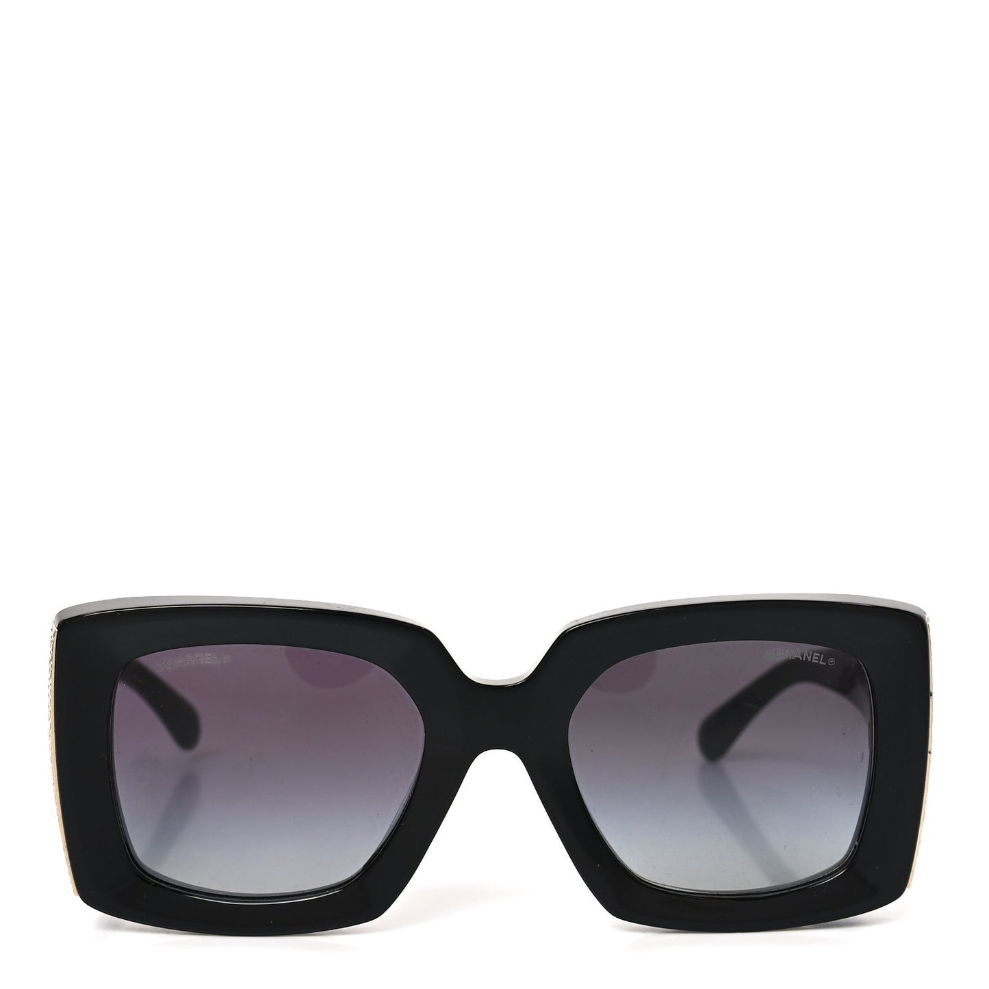 Acetate Rectangle Sunglasses 5435-A Black