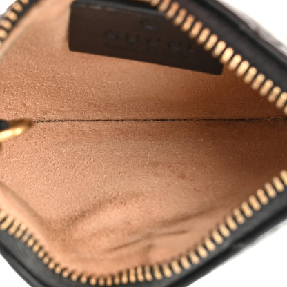 Gucci Calfskin Matelasse GG Marmont Key Case Black 5 of 11