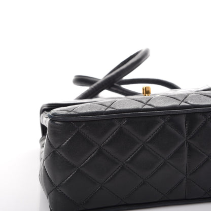 Chanel Lambskin Quilted Flap Shoulder Bag Black 9 of 12