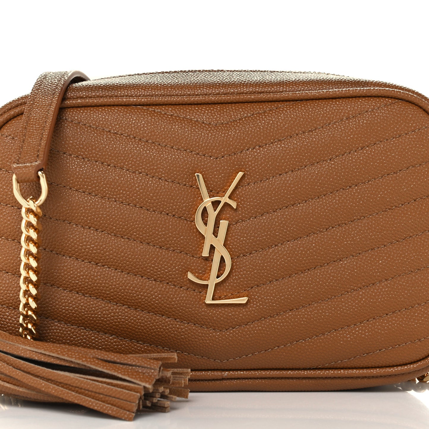 Grain De Poudre Matelasse Monogram Mini Lou Camera Bag Dark Natural