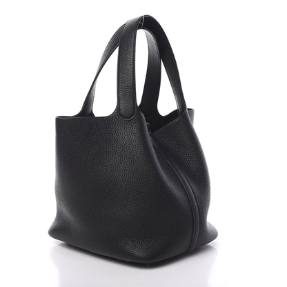 Hermes Taurillon Clemence Picotin Lock 22 MM Black 2 of 10