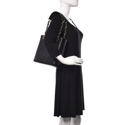 Chanel Caviar Quilted Petit Shopping Tote PST Black 2 of 11