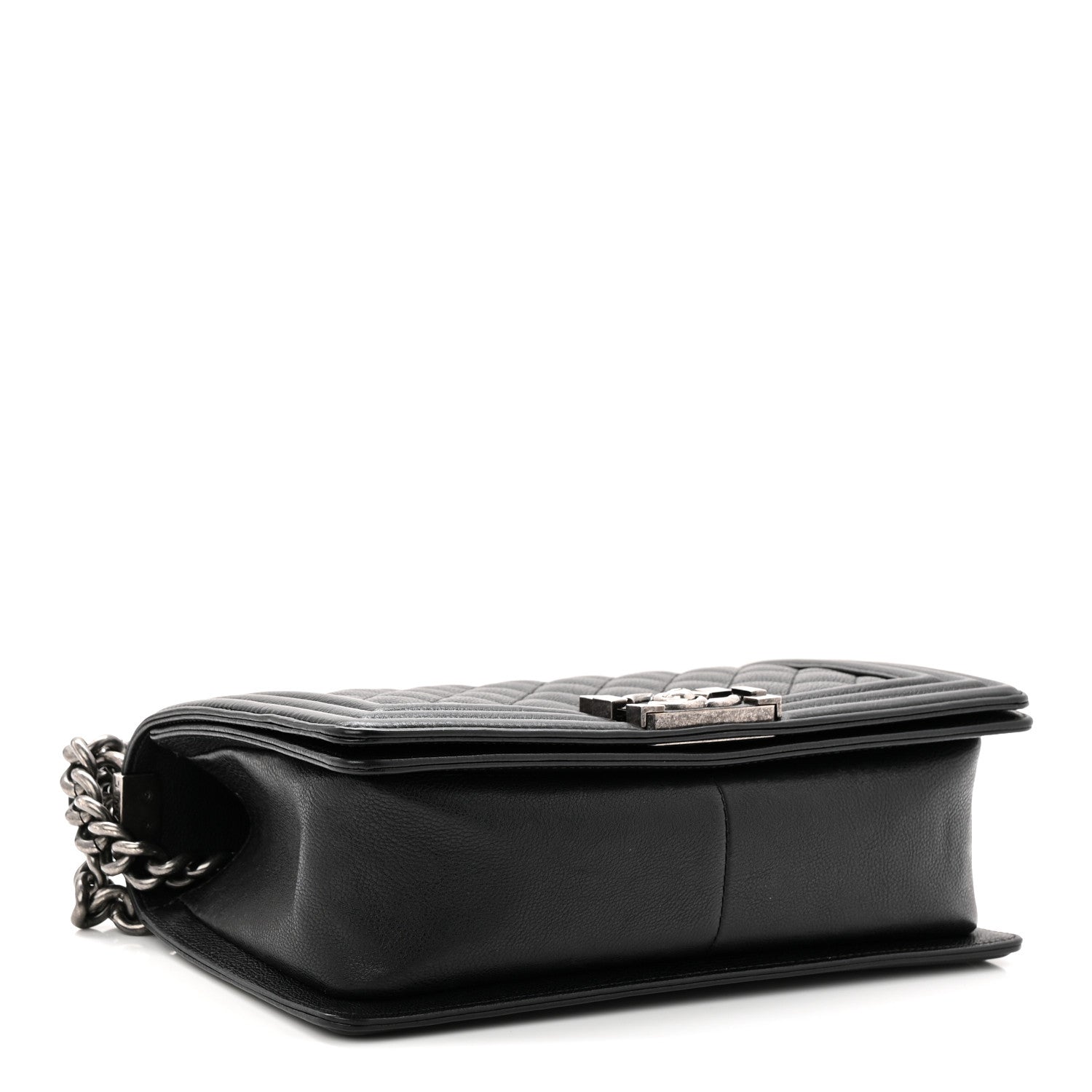 Chanel Grained Calfskin Quilted Medium Boy Flap Black 4 of 11