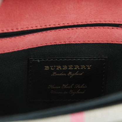 Burberry Derby Calfskin House Check Small Macken Crossbody Bag Copper Pink 6 of 8
