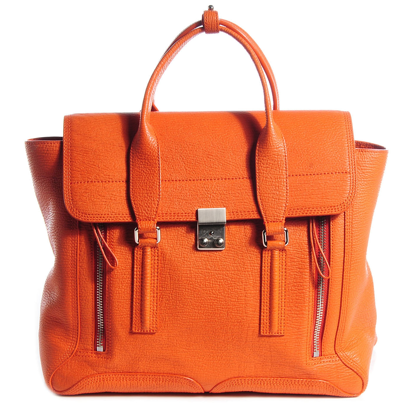 3.1 Leather Large Pashli Satchel Mandarin