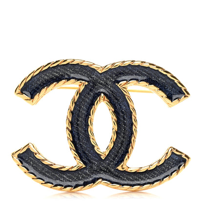 Chanel Enamel CC Brooch Denim Blue 1 of 4