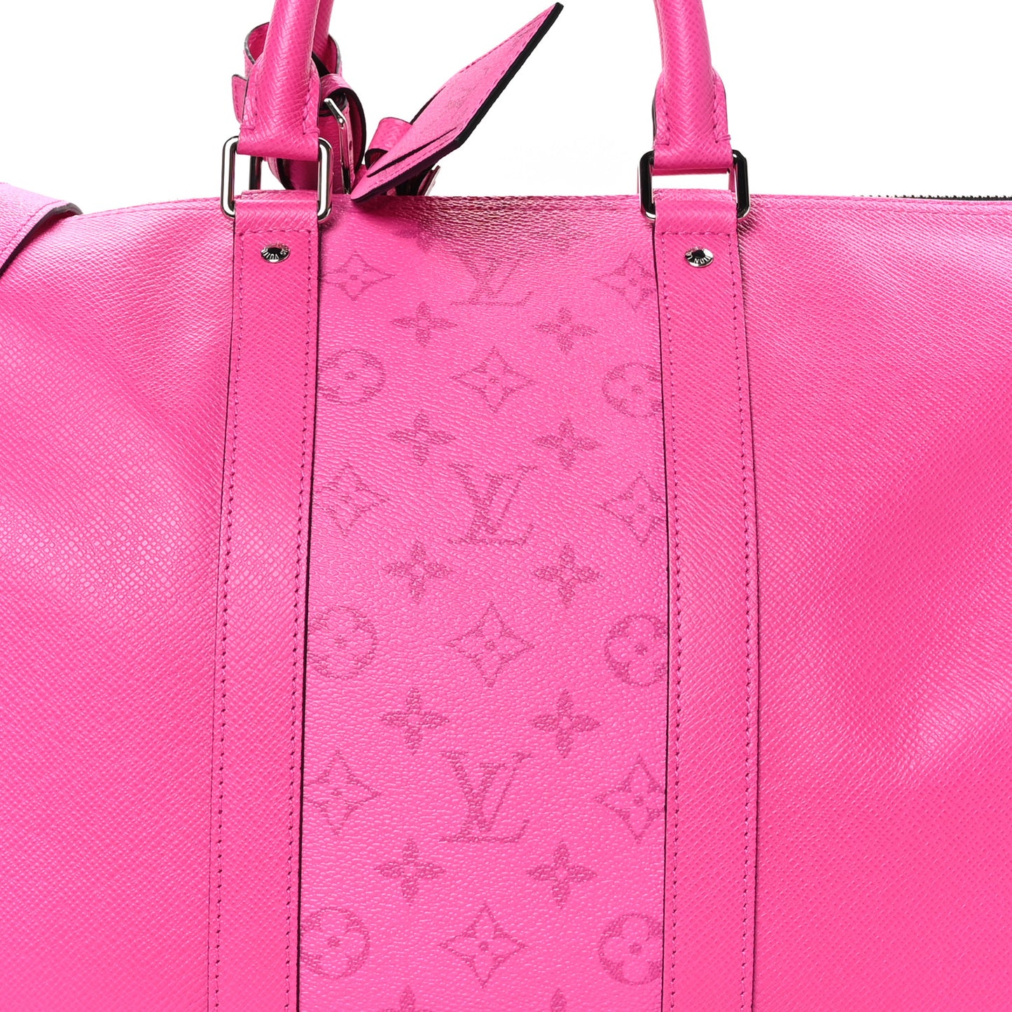 LOUIS VUITTON Taigarama Keepall Bandouliere 50 Fuchsia