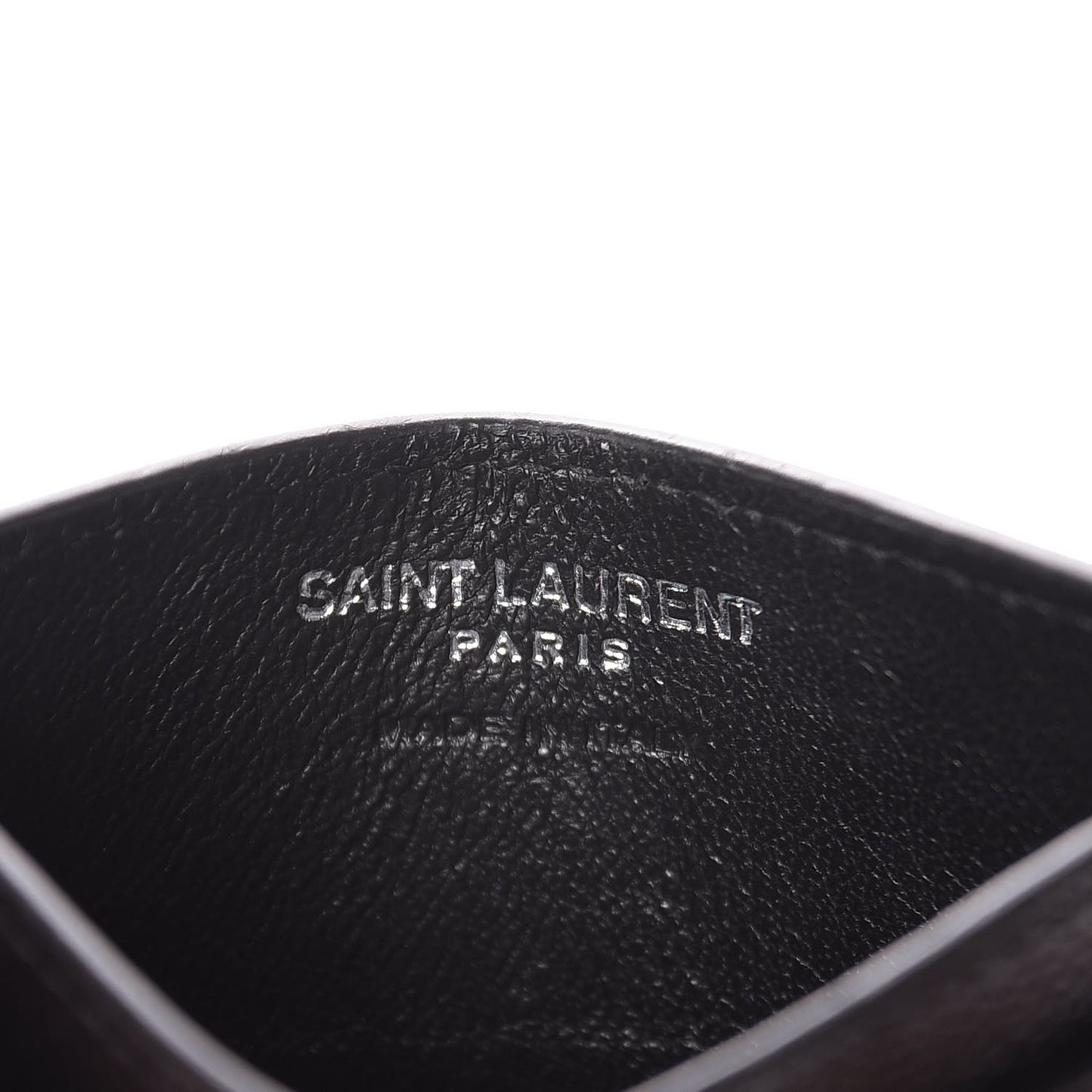 Grain De Poudre Matelasse Chevron Monogram Credit Card Case Black