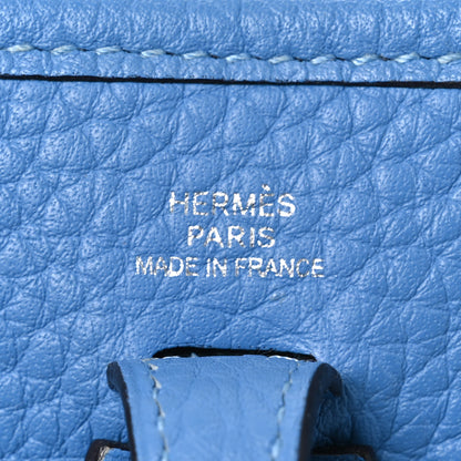 Hermes Taurillon Clemence Amazone Evelyne TPM  Bleu Paradis Saphir 6 of 14