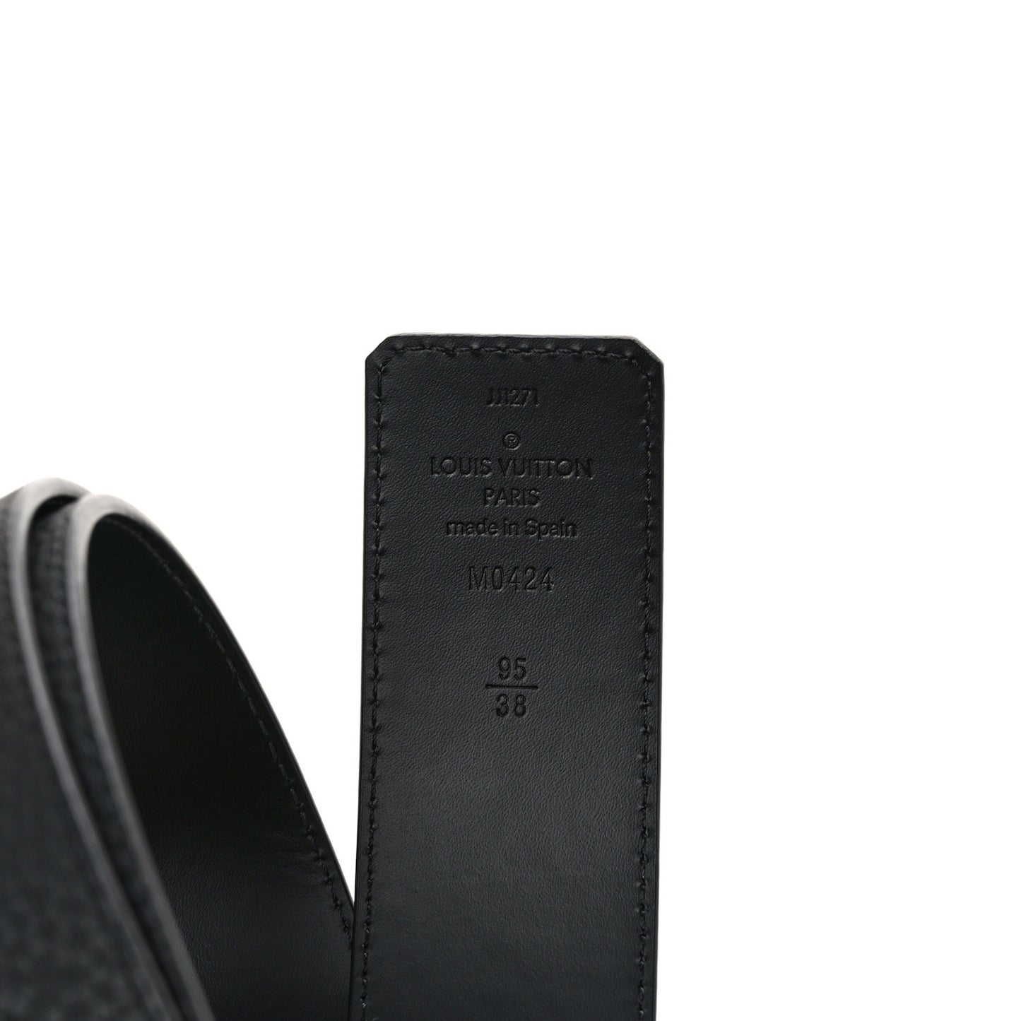 Taurillon Calfskin 40mm LV Initiales Reversible Belt 95 38 Black