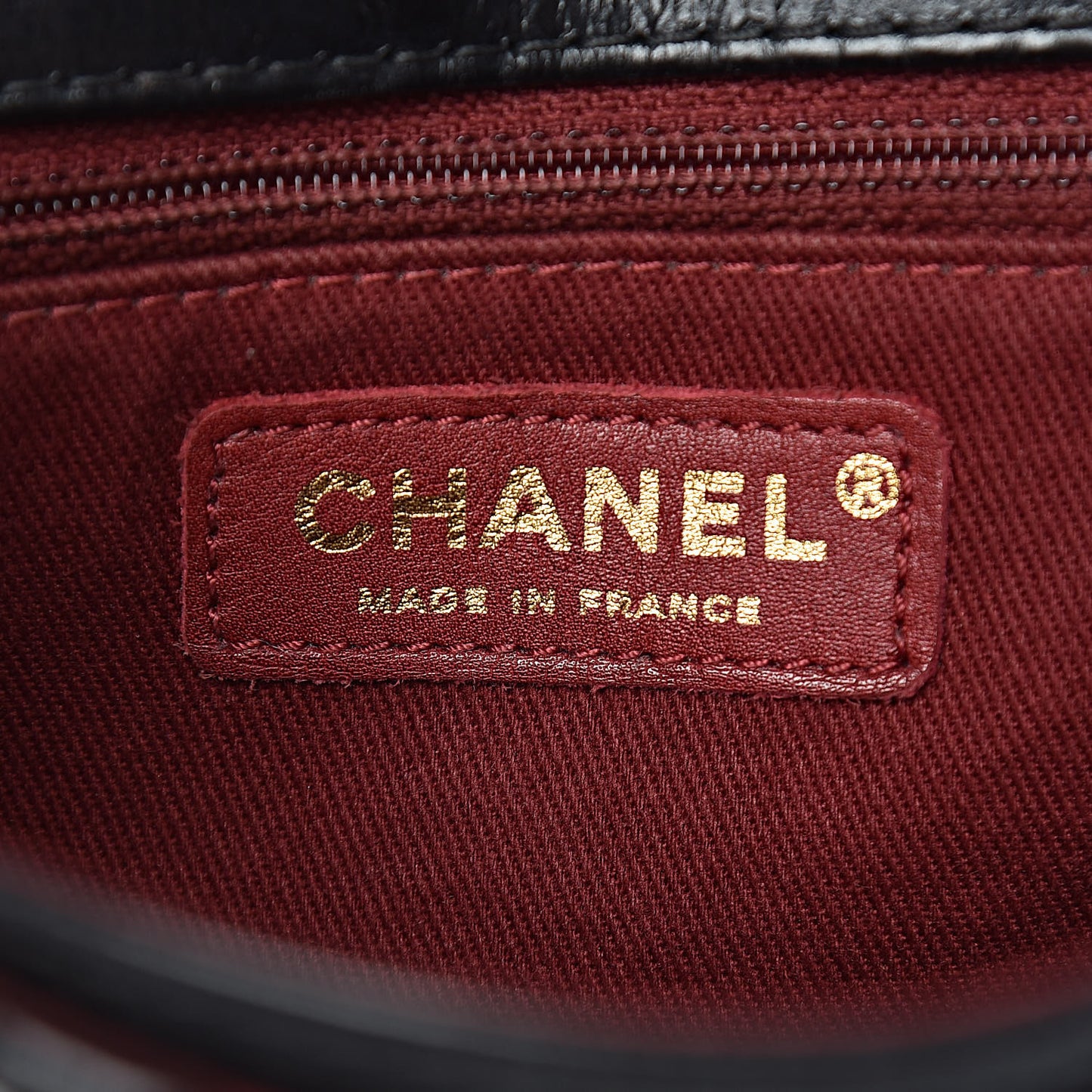 Glazed Calfskin Quilted Medium Bubble CC Flap Black