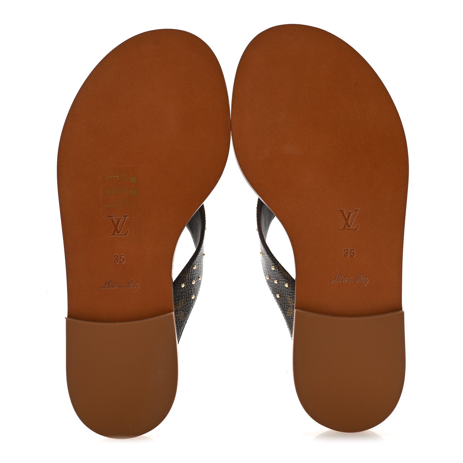 Louis Vuitton Monogram Sunny Flat Thong Sandals 35 Brown 6 of 10