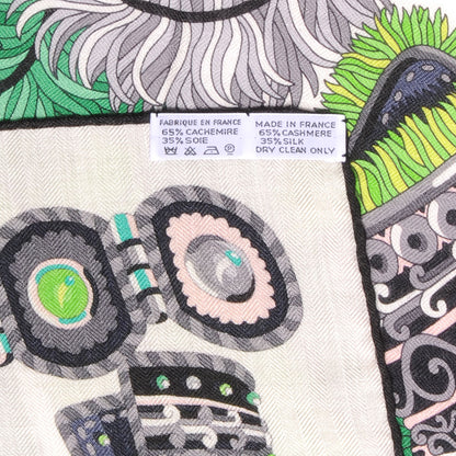 Hermes Cashmere Silk Sous L Egide de Mars Scarf Shawl 140 5 of 5