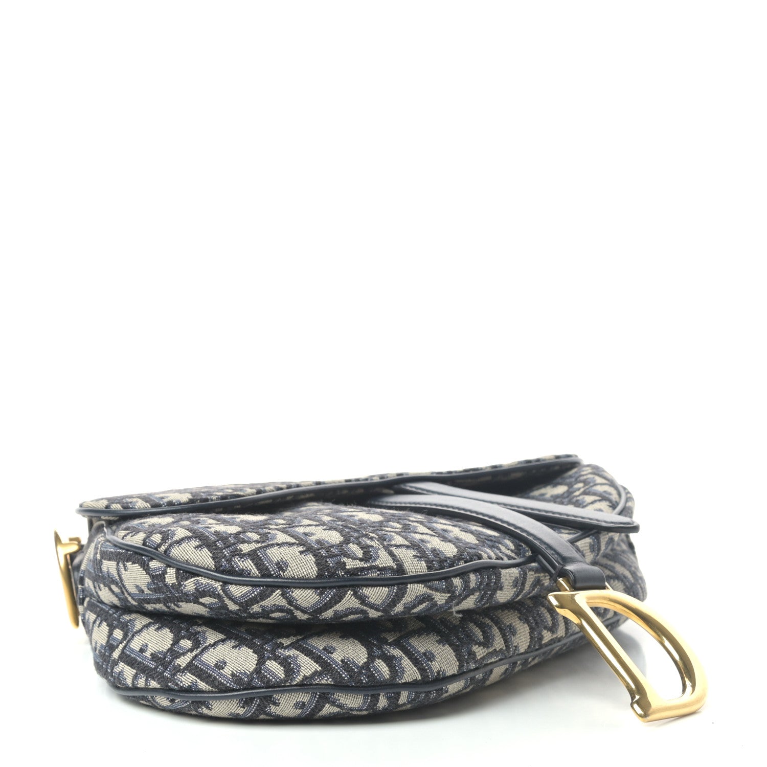 Christian Dior Oblique Saddle Bag Blue 4 of 8