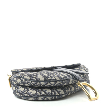 Christian Dior Oblique Saddle Bag Blue 4 of 8