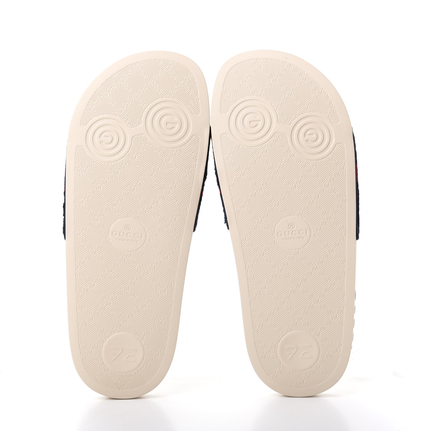 Terry Cloth GG Monogram Slide Sandals 37 Blue Red
