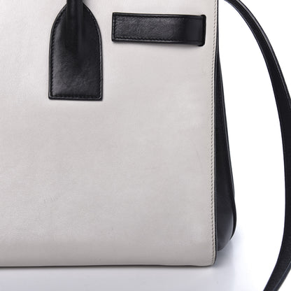 Saint Laurent Calfskin Small Sac De Jour White Black 12 of 18