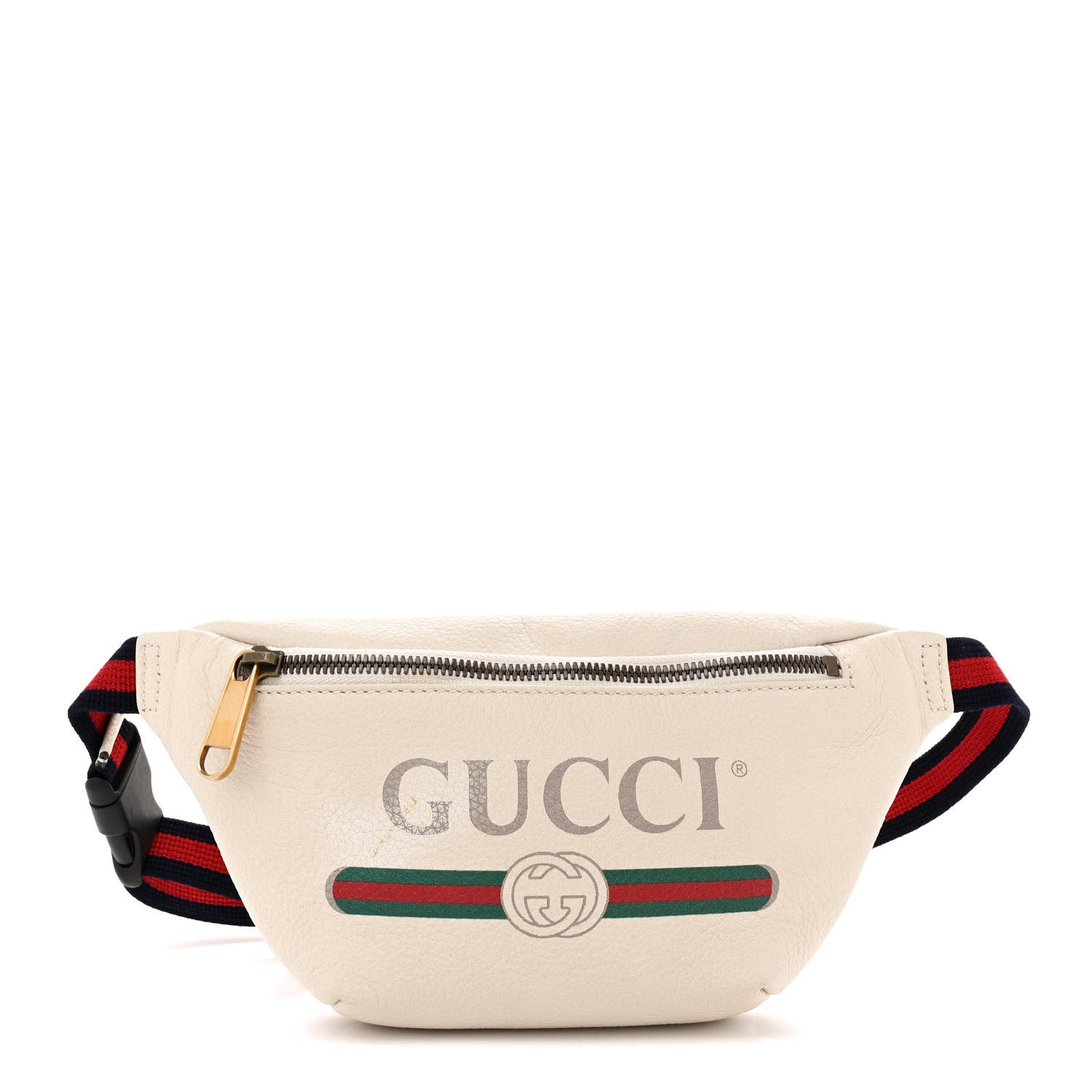 Gucci Grained Calfskin Small Logo Belt Bag White 1 of 12