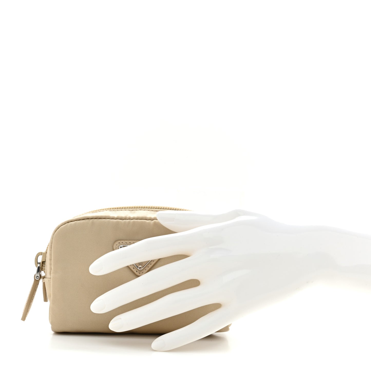Re-Nylon Micro Pouch  Desert Beige