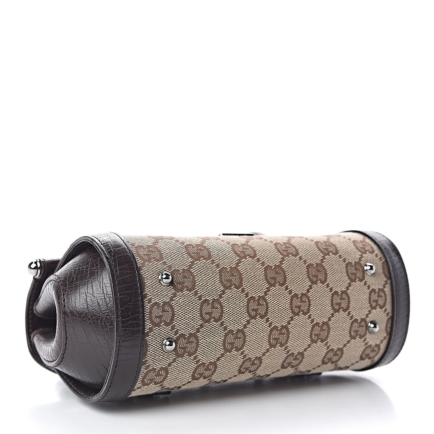 Monogram Small Bamboo Bullet Satchel Brown