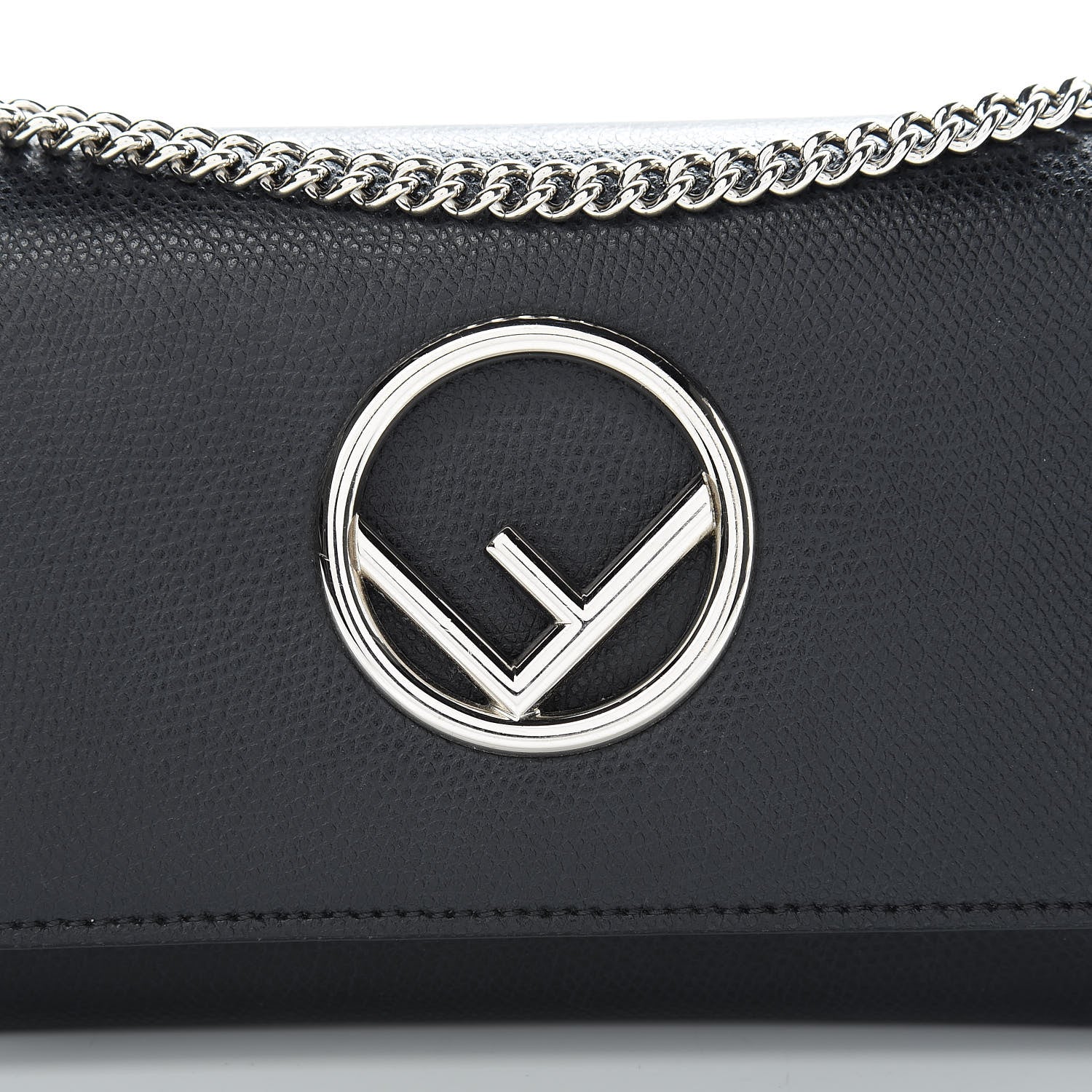 Fendi Vitello Cruise F is Fendi Wallet on Chain Black 8 of 11