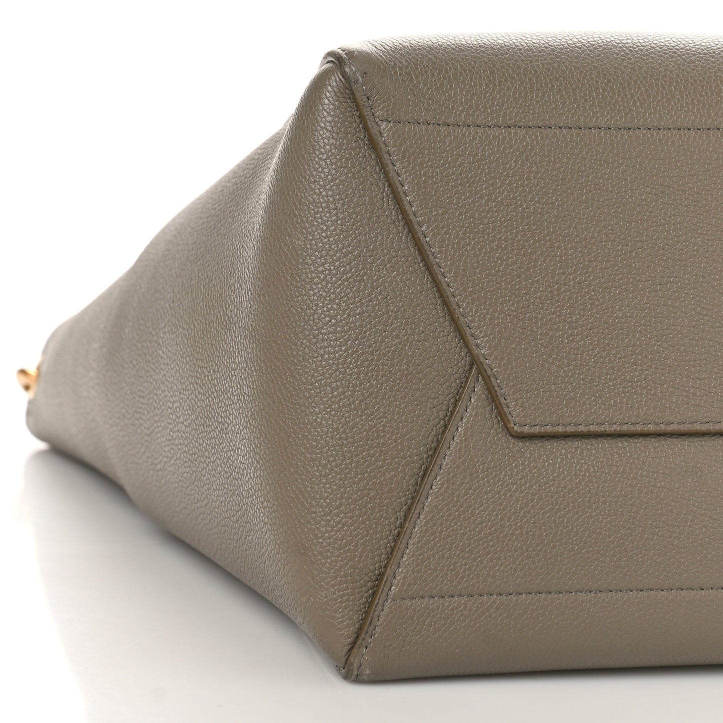 Soft Grained Calfskin Sangle Bucket Bag Taupe