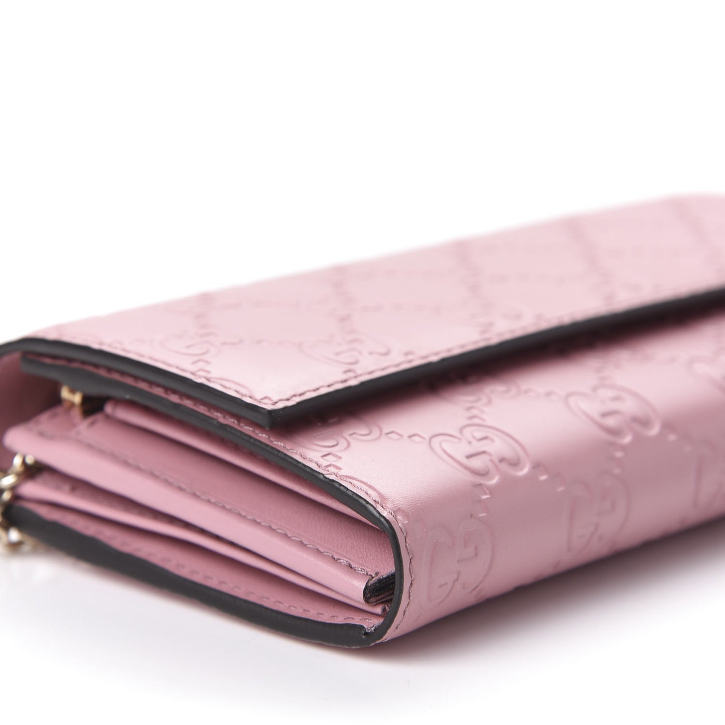 Guccissima Signature Dice Chain Wallet Carmine Rose
