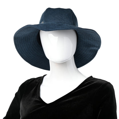 Hermes Stonewashed Linen Colette Hat Dark Petrol 2 of 5