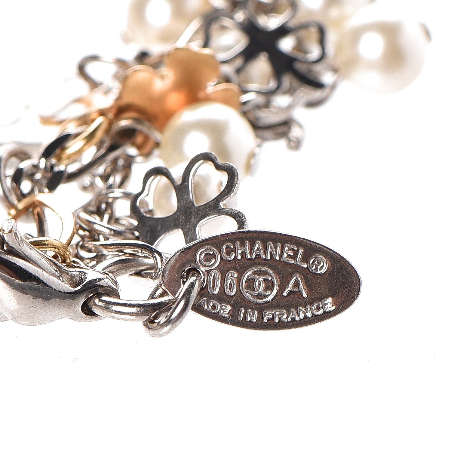 Chanel Lucky Charms CC Bracelet Silver 4 of 4