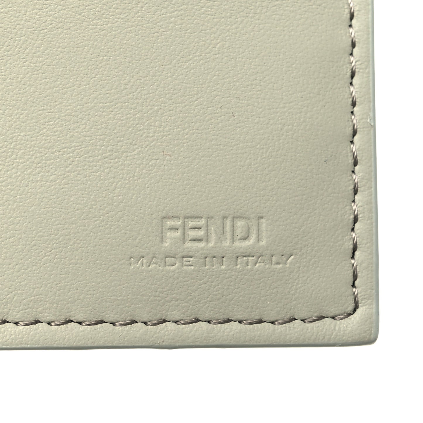 Vitello Grace Matte Fendigraphy Wallet on Chain Green Tea