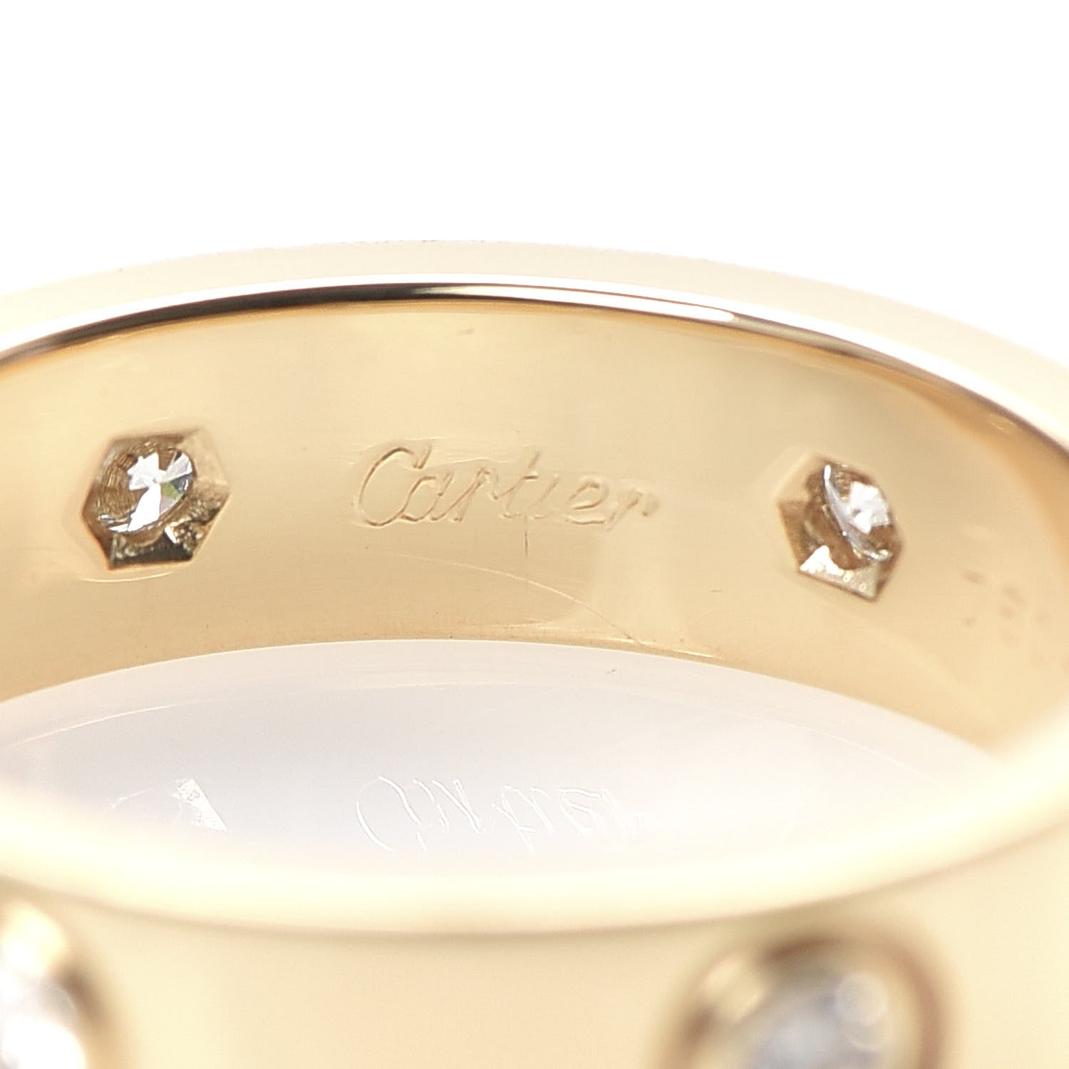Cartier 18K Yellow Gold 6 Diamond 5.5mm LOVE Ring 57 8 4 of 6