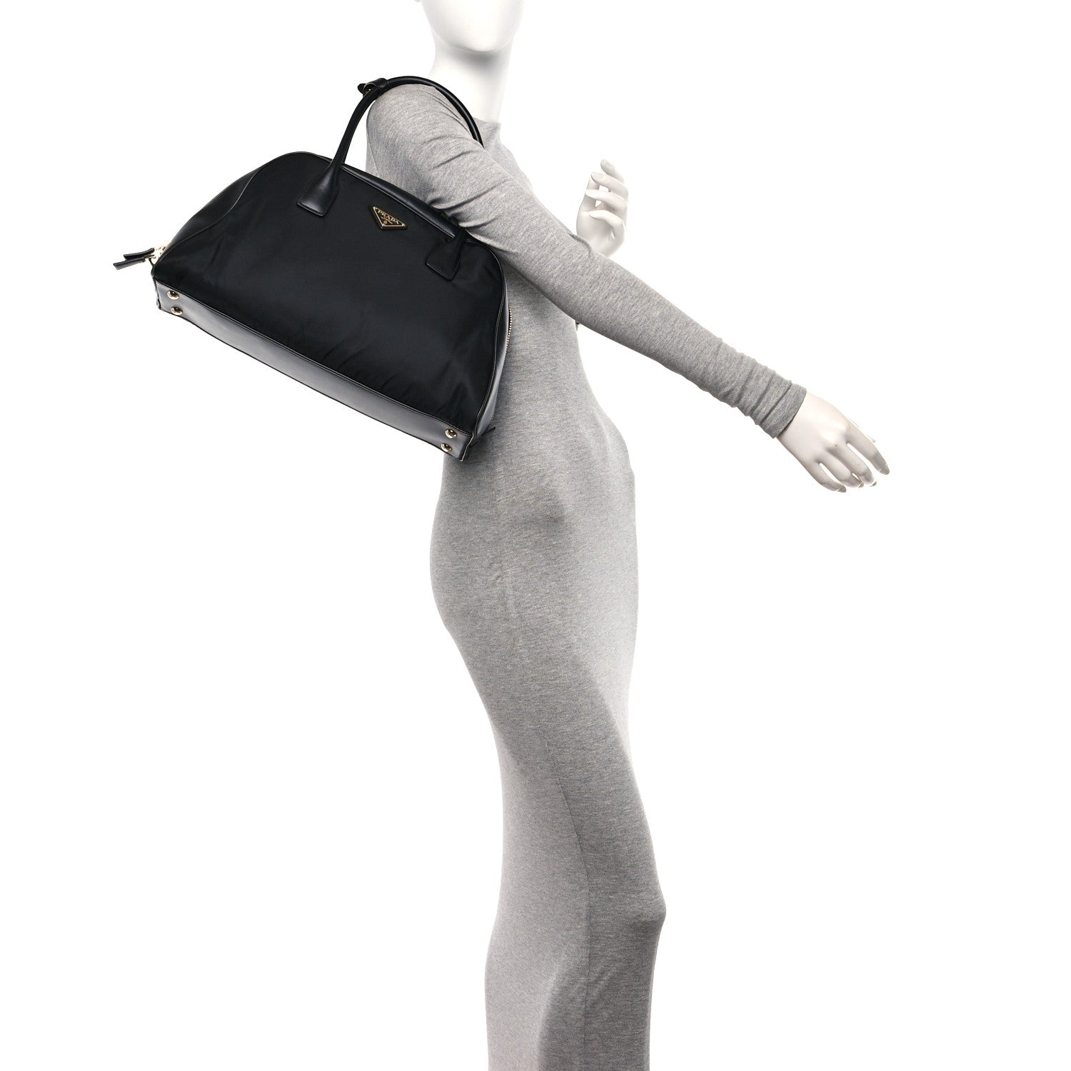 Prada Re-Nylon Tesutto Nappa Medium Re-Edition 1978 Bowler Bag Black 2 of 9