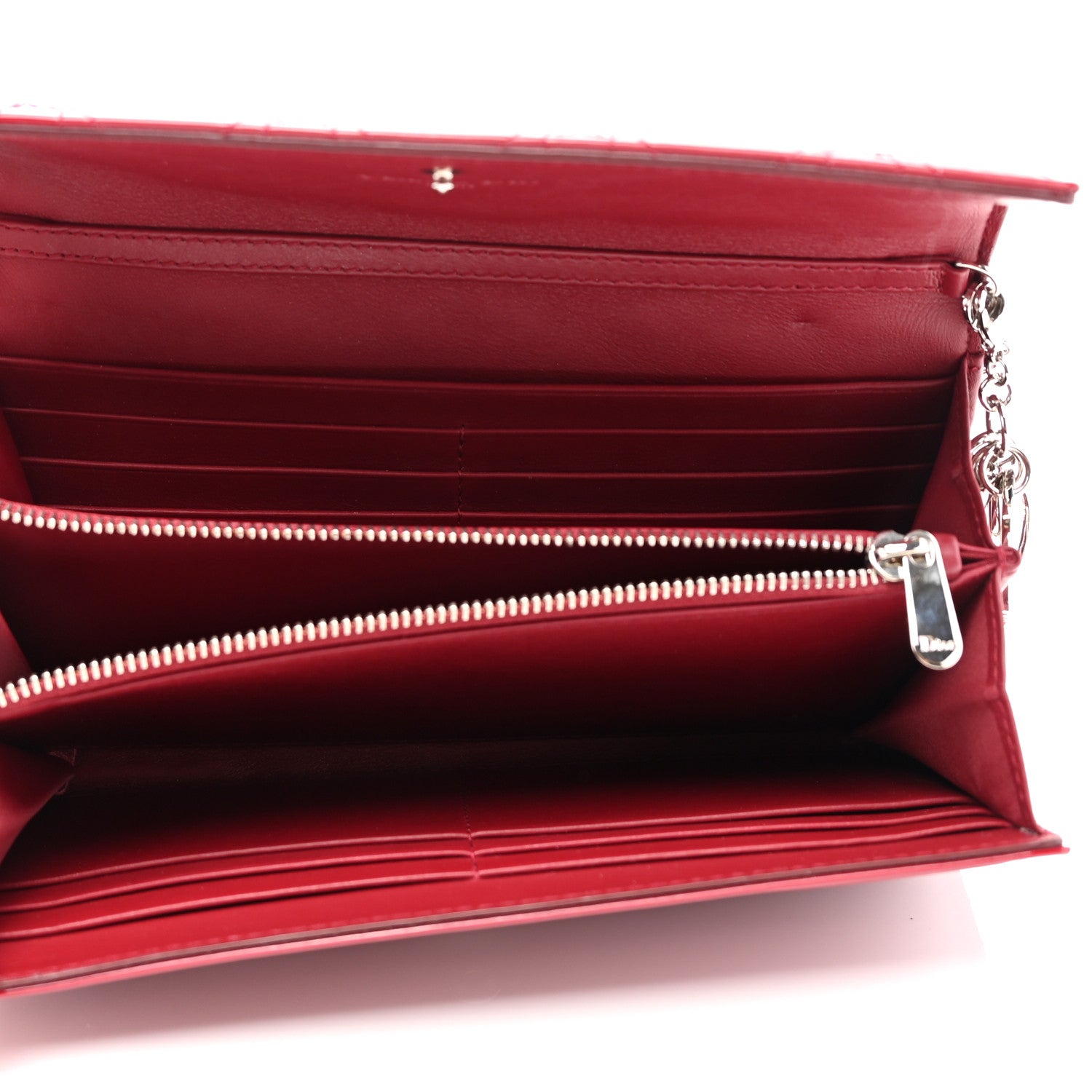 Christian Dior Patent Cannage Lady Dior Rendezvous Wallet On Chain 5 of 6