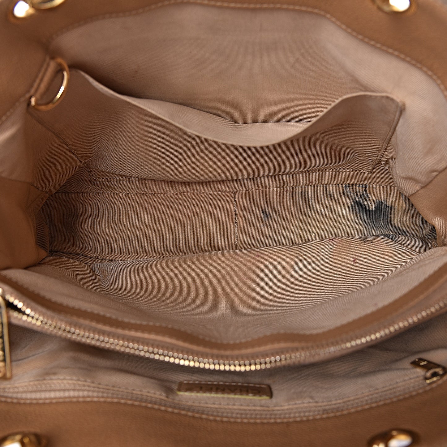 Caviar Quilted Grand Shopping Tote GST Beige
