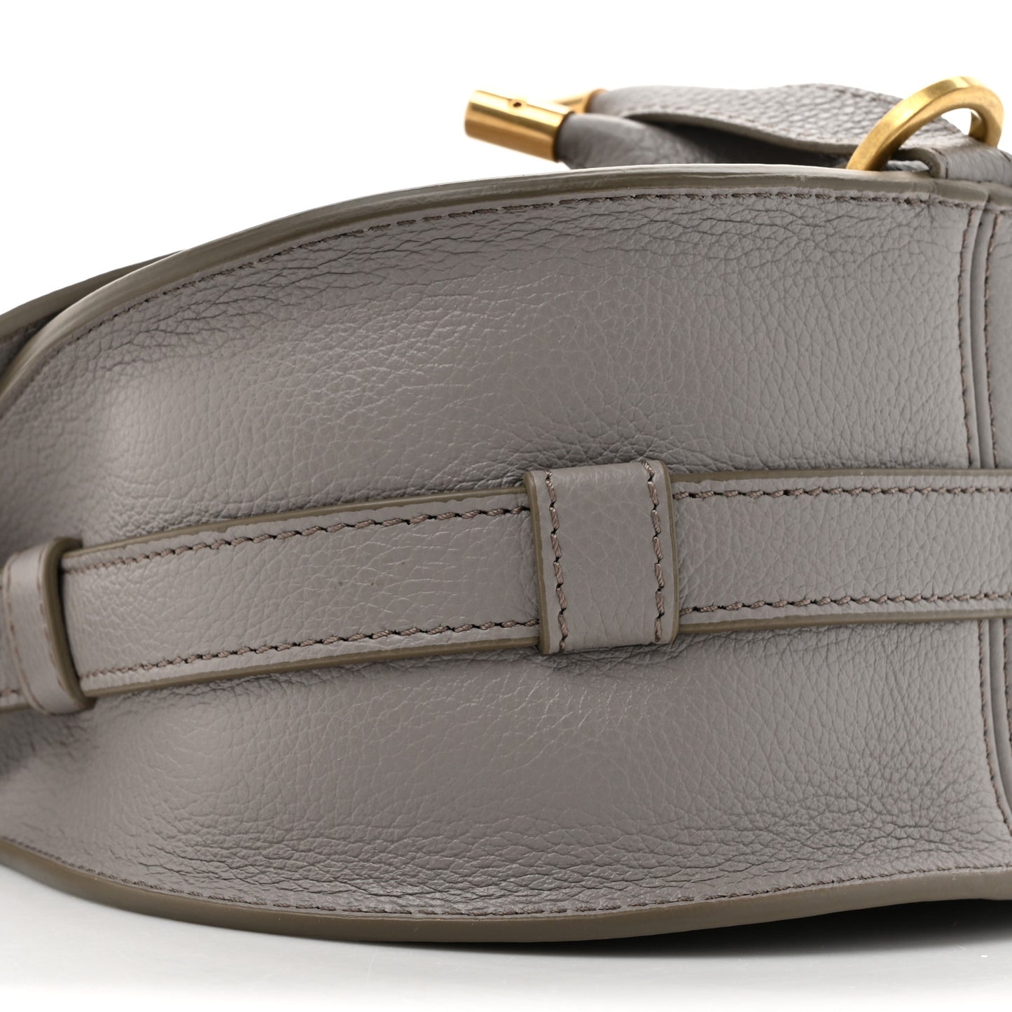 Calfskin Mini Marcie Round Crossbody Bag Cashmere Grey