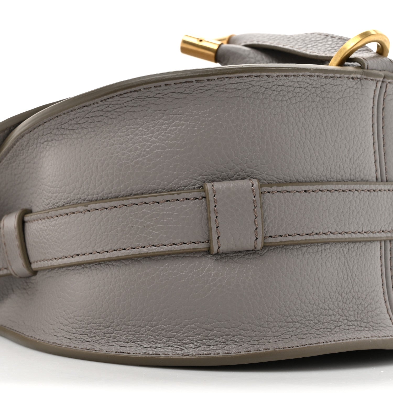 Chloe Calfskin Mini Marcie Round Crossbody Bag Cashmere Grey 11 of 12