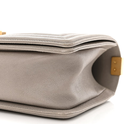 Chanel Caviar Quilted Medium Boy Flap Grey 10 of 11