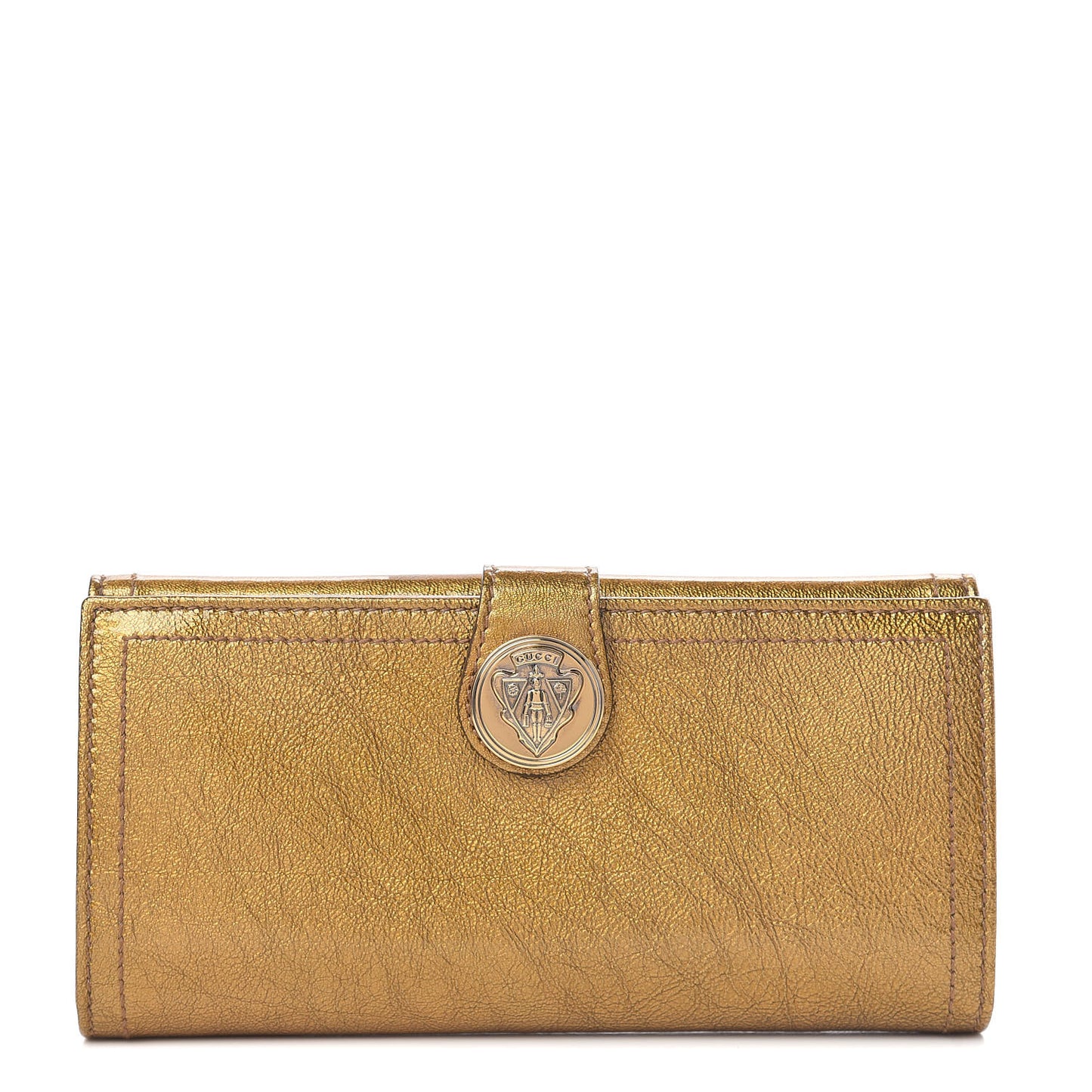 Patent Hysteria Continental Wallet Gold