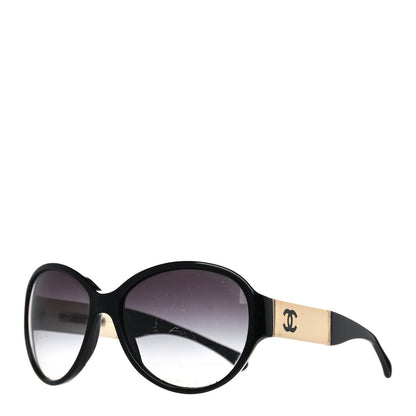 Chanel Acetate CC Sunglasses 5229Q Black White 1 of 10