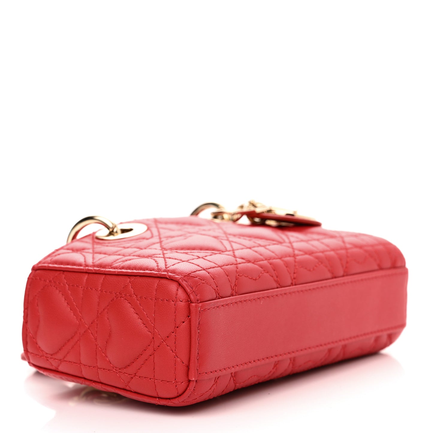 Lambskin Cannage Dioramour Micro Lady D-Joy Red