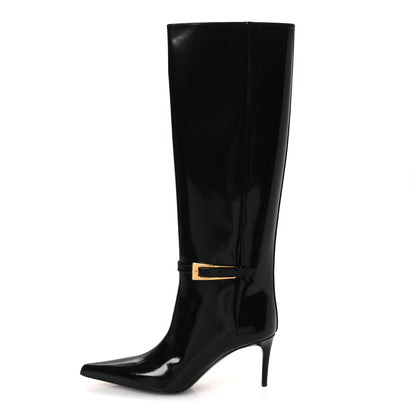 Saint Laurent Vitello Marilyn Hacker 70mm Luz Boots 39.5 Black 1 of 11