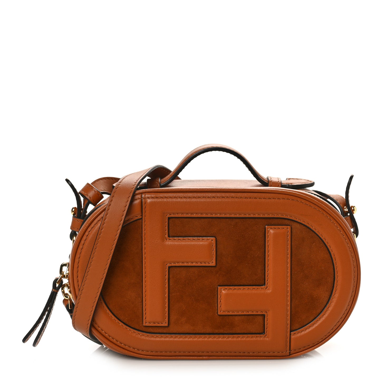 Vitello Grace Camoscio O'Lock Mini Camera Case Cuoio