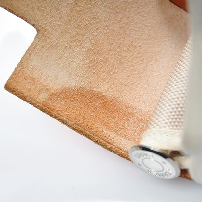 Hermes Toile Vache Calfskin Herbag 30 PM Backpack Natural 6 of 16