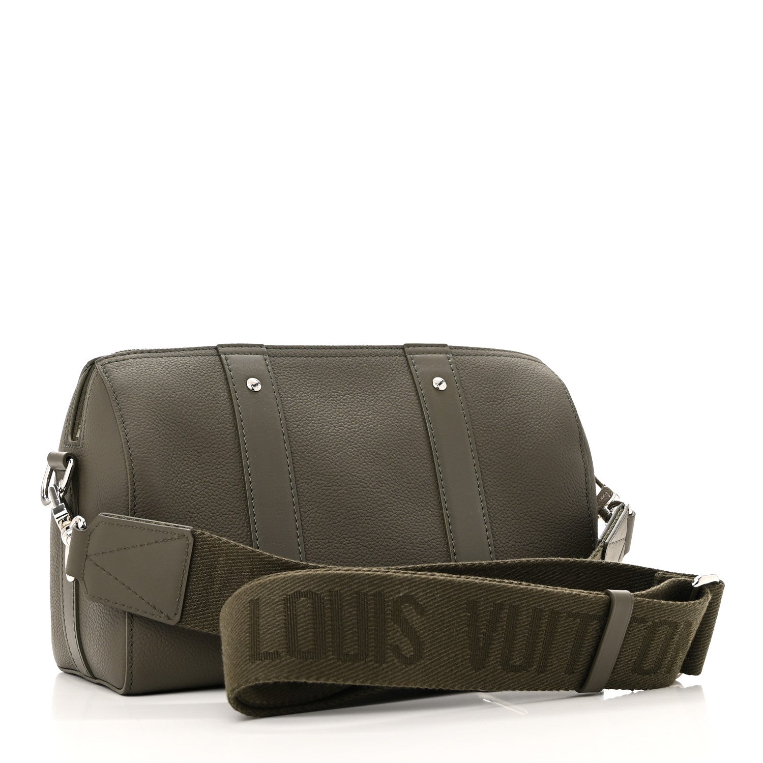 Louis Vuitton Grained Calfskin Aerogram City Keepall Khaki 3 of 9
