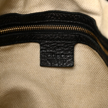 Gucci Pebbled Calfskin Medium Soho Chain Shoulder Bag Black 6 of 22