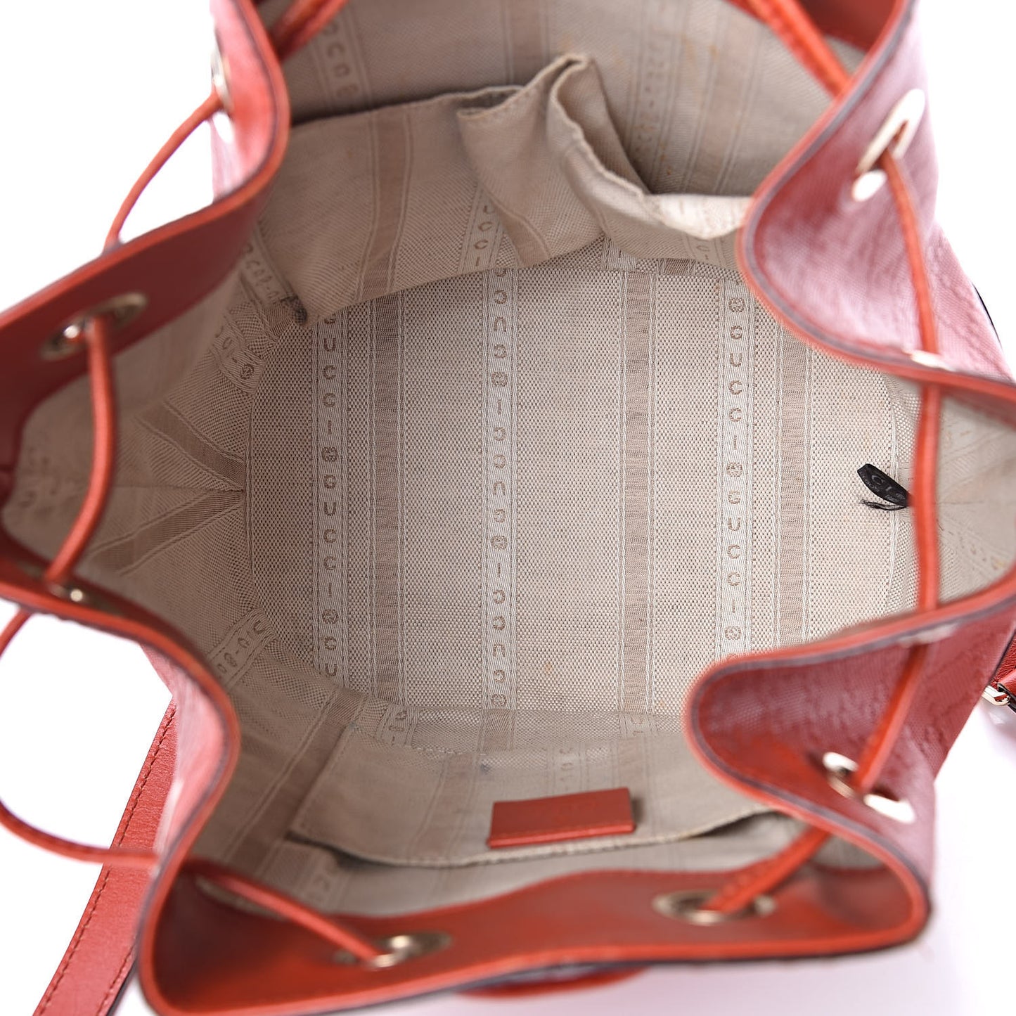 Hilary Lux Bright Diamante Small Bucket Bag Tabasco