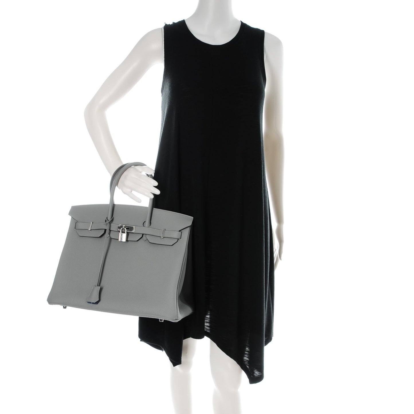 Togo Birkin 35 Gris Mouette Bleu Agate