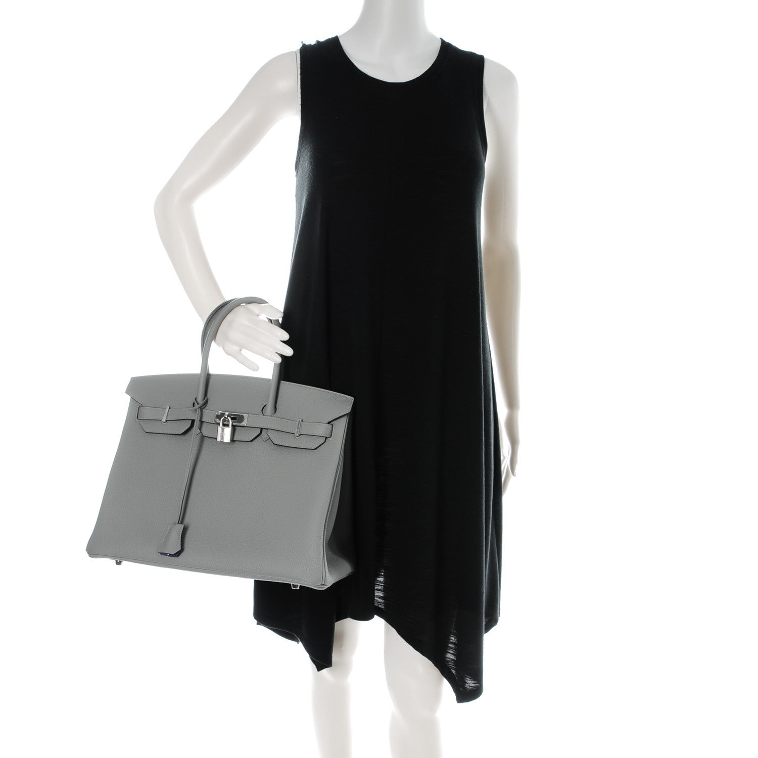 Hermes Togo Birkin 35 Gris Mouette Bleu Agate 2 of 24