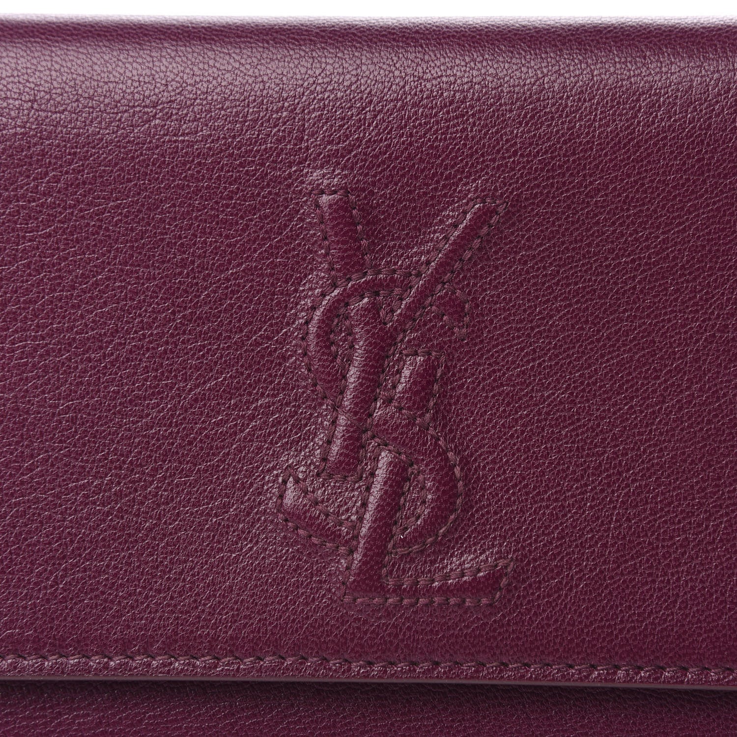 Saint Laurent Calfskin Small Belle De Jour Clutch Purple 7 of 7