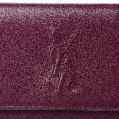 Saint Laurent Calfskin Small Belle De Jour Clutch Purple 7 of 7